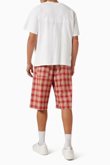 Patched Boxy T-shirt in Cotton