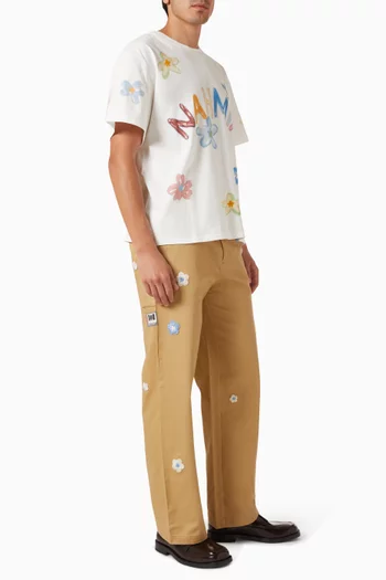 Flower Worker Pants in Cotton
