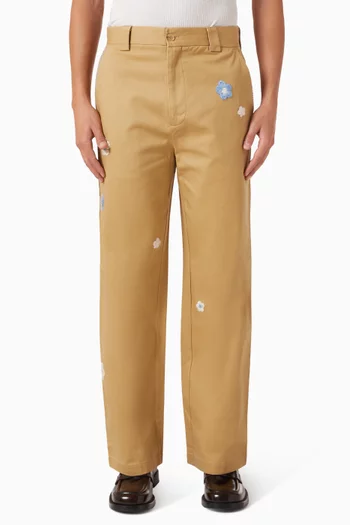 Flower Worker Pants in Cotton
