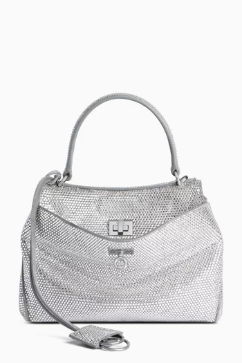 Mini Crystal-embellished Rodeo Handbag in Suede