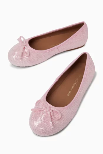 Odette Sequin-embellished Ballerina Sandals