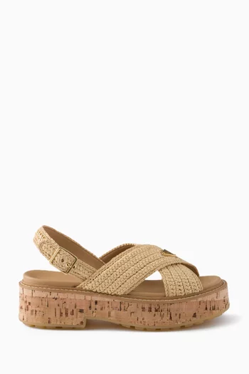 Platform Sandals in Crochet