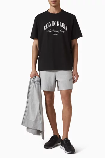 Embroidered NYC Logo T-shirt in Cotton-jersey