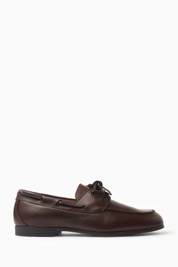 Flexible Boat Shoes in Leather