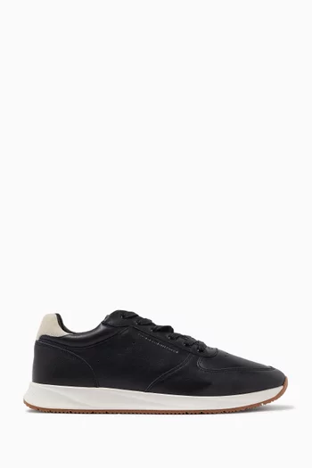 Debossed Fine Cleat Sneakers in Leather
