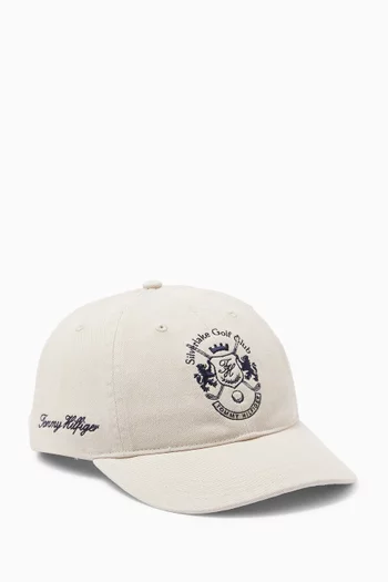 Logo Embroidered Baseball Cap in Cotton