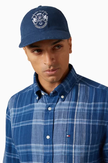Logo Embroidered Baseball Cap in Cotton