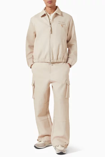 Mathis Signature Wide Leg Cargo Pants in Twill