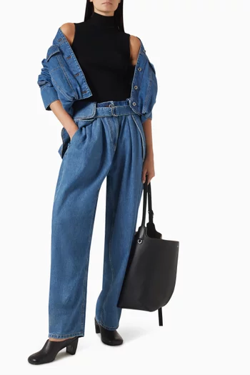 High-neck Top in Viscose Blend