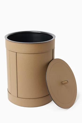 Brus Wastepaper Bin in Leather