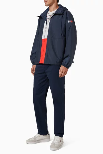 Oversized Colour-blocked Chicago Windbreaker
