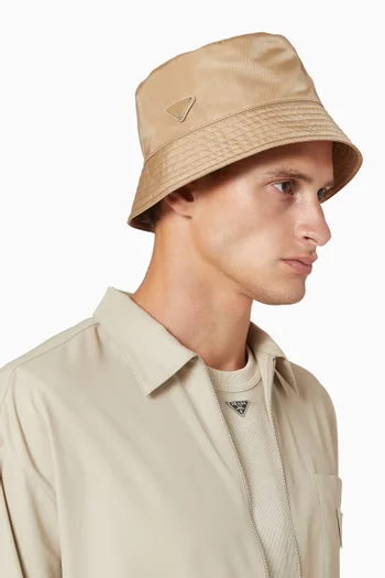 Triangle Logo Bucket Hat in Re-Nylon