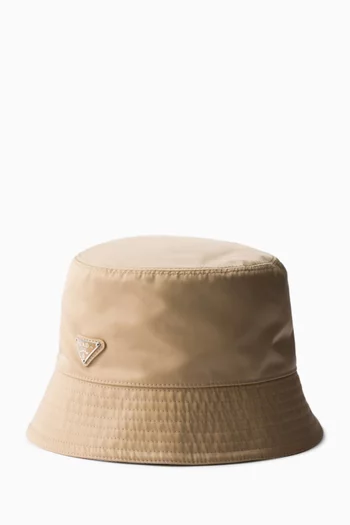 Triangle Logo Bucket Hat in Re-Nylon