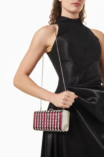Alba Teardrop Clutch in Satin