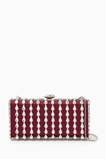 Alba Teardrop Clutch in Satin