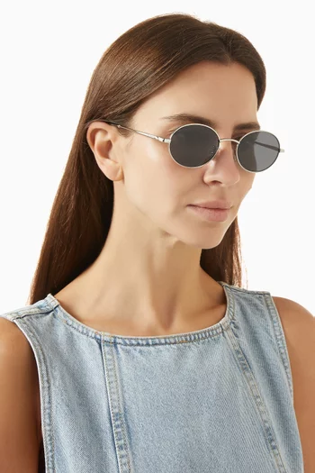 City Oval Sunglasses in Metal