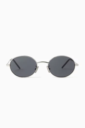 City Oval Sunglasses in Metal