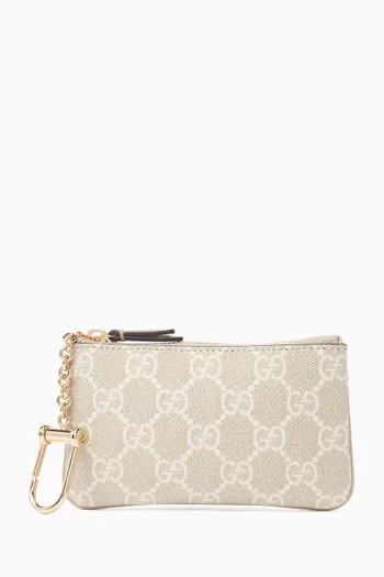Ophidia Key Case in Supreme GG Canvas