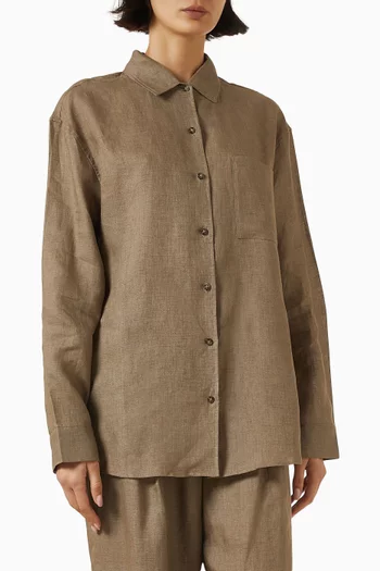 Buttoned Shirt in Linen