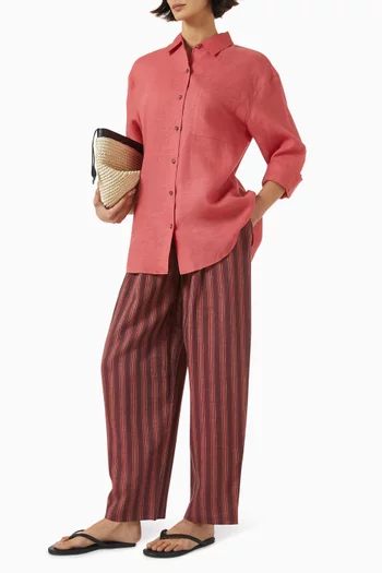 Sorbet Striped Pants in Linen