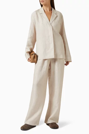 Pyjama-style Shirt in Linen