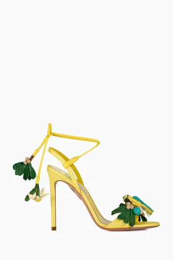 Birdsong 105 Sandals in Raffia & Nappa