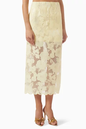 Anabelle Midi Skirt in Lace