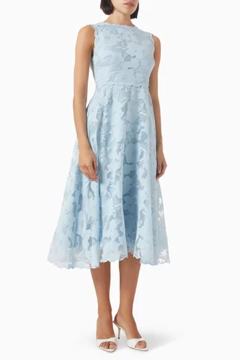 Elin Midi Dress in Cotton-blend