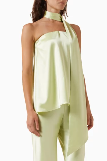 Zelda Scarf Top in Satin
