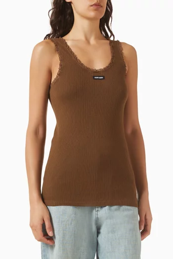 Garment-dyed Tank Top in Cotton
