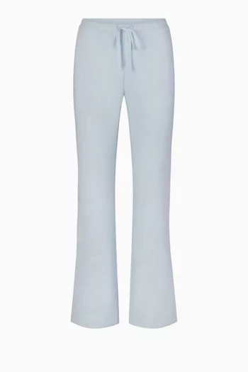 Drapey French Terry Straight-leg Pants