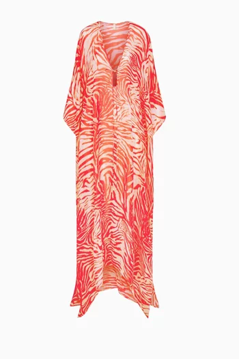 Swim Cover-up Sheer Long Kaftan