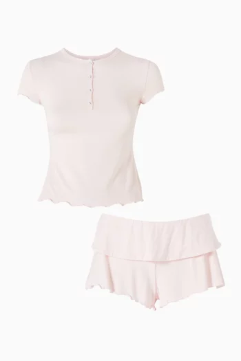 Fold Over Short Set