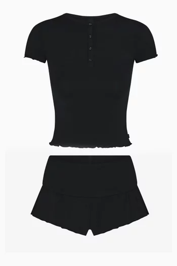 Fold Over Short Set