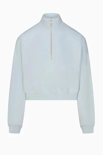 Drapey French Terry Half-zip Sweatshirt
