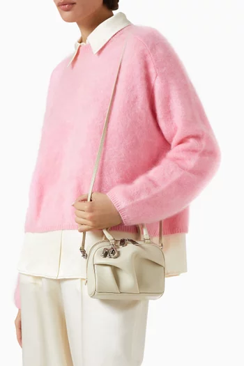 The Micro Wave Bauletto Tote Bag in Leather