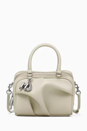 The Micro Wave Bauletto Tote Bag in Leather