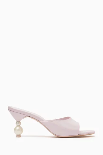 Perla 70 Mid Mules in Leather