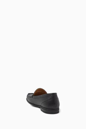 Drift Logo Loafers in Grained Leather