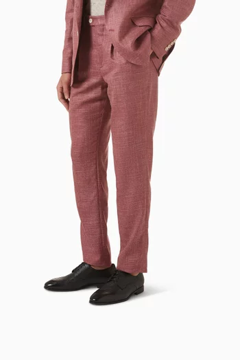 Regent Derby Shoes in Pebbled Leather