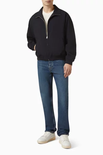 Zip Blouson Jacket in Wool