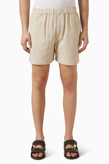 Open Weave Shorts in Cotton-blend