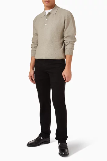 Polo Sweater in Wool-knit