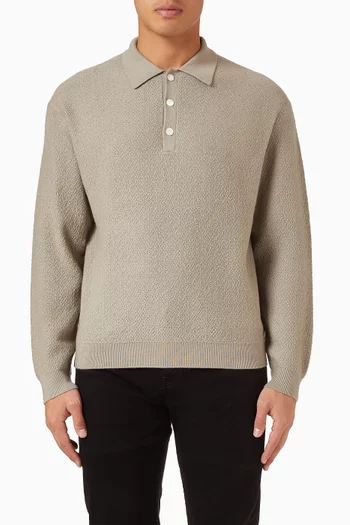 Polo Sweater in Wool-knit