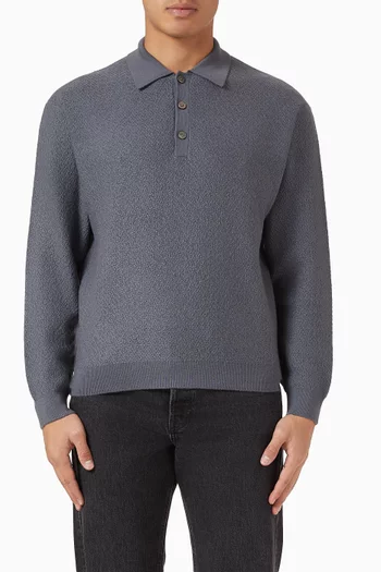 Polo Sweater in Wool-knit