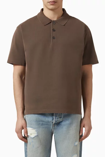 Washed Light Polo Shirt in Cotton Pique