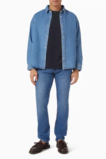 Jacquard Stripe T-shirt in Cotton