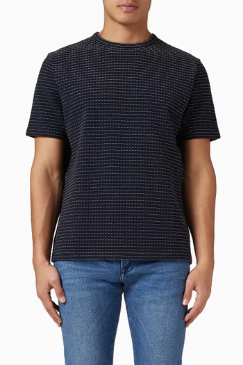 Jacquard Stripe T-shirt in Cotton