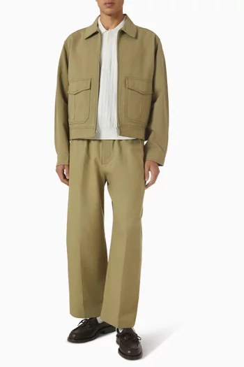 Zip Utility Jacket in Cotton-blend