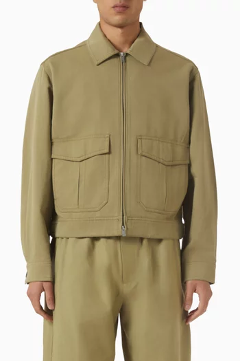 Zip Utility Jacket in Cotton-blend